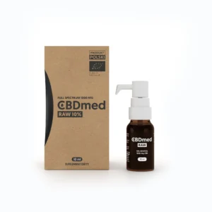 CBDmed Olejek konopny RAW 10% – pełne spektrum kannabinoidów: CBD, CBDA, CBG, CBC