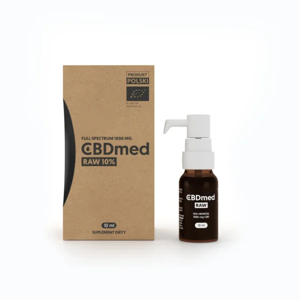 CBDmed Olejek konopny RAW 10% – pełne spektrum kannabinoidów: CBD, CBDA, CBG, CBC