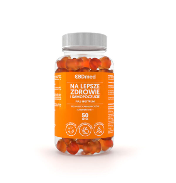 CBDmed – żelki Full Spectrum z 500 mg CBD, 50 sztuk w opakowaniu
