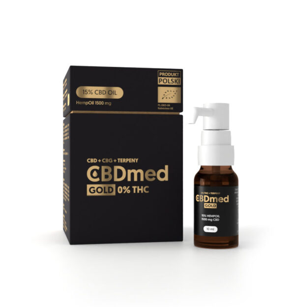 CBDmed Gold 15% – olej konopny z 1500 mg CBD i naturalnymi terpenami